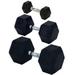 Champion Barbell Rubber Encased Solid Hex Dumbbell sold individually