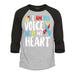 Shop4Ever Men s I Am His Voice He is My Heart Autism Awareness Raglan Baseball Shirt X-Large Heather Grey/Black