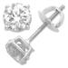 Screw Backs by Diamond Essence set in Sterling Silver