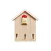 HGYCPP Wooden House Shape Wall Mounted Key Holder with 3 Hooks Decorative Shelf Key Hanger for Entryway Kitchen Office Home