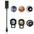 LED MOON EARTH Projector Lamp Night Light Home Decor Bedroom Projection Gift R5Y9