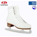 BOTAS - model: DIANA / Made in Europe (Czech Republic) / Comfortable Figure Ice Skates for Girls Kids / Real Leather Upper / Higher and Wider cut / SABRINA blades / Color: White Size: Kids 10