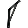 Ekena Millwork 2 W x 16 D x 16 H Traditional Steel Bracket Powder Coated Black