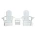 Westwood White All Weather Outdoor Patio Adirondack Chair (3PC SET)