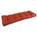 Blazing Needles 51 x 19 in. Tufted Solid Outdoor Spun Polyester Loveseat Cushion Cinnamon