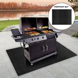 Yipa 39 x 47 Inches Gas grill floor mat Gas grill splatter mat Fireproof Heat Resistant BBQ Gas Grill Splatter Mat Mat Backyard Floor Protective Rug