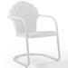 Afuera Living Modern Metal Patio Chair in White (Set of 2)