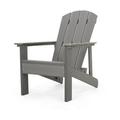 Anastasija Outdoor Faux Wood Adirondack Chair Gray