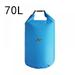 70L Waterproof Ultra Lightweight Dry Bag Dry Sack Roll-Top Closure Compression Sack for Swimming Fishing Boating Rafting Canoeing Kayaking Hiking and Camping
