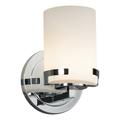 Justice Design Group Fsn-8451-10-Opal Atlas 1 Light 5 Wide Bathroom Sconce - Chrome