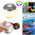 Solar Floating Light Waterproof Color Changing LED Floating Pool Light Float Ball Light for Swimming Pool Bath Tub Pond Fountain Decor 2Pack