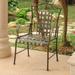 Afuera Living Contemporary Iron Patio Dining Chair (Set of 2)