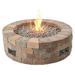 Outdoor Greatroom 26.63 x 51.25 x 51.25 in. Bronson Block Round Gas Fire Pit Kit