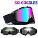 Ski Glasses with UV 400 Protection Windproof and Dustproof for Snowboard Motorcycle Bicycle Black/2Pack
