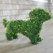 GuliriFei Dog Statue Decorative Peeing Dog Topiary Flocking Dog Sculptures Outdoor Decor with Solar Powered Lights
