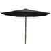 Dcenta Outdoor Parasol with Wooden Pole Folding Beach Umbrella for Garden Patio Backyard Terrace Poolside Supermarket 137.8 x 100.8 Inches (Diameter x H)