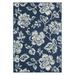 Momeni Baja Floral Blooms Indoor Outdoor Rug Navy 6 7 x 9 6 7 x 9 Outdoor Indoor