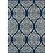 Momeni Indoor/Outdoor Damask Geometric & Abstract Contemporary Area Rugs Blue/White 47 x130