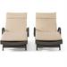 Noble House Salem Outdoor Wicker Armed Chaise Lounge Cushion (Set of 2)