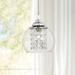 Possini Euro Design Chrome Mini Pendant 6 Wide Modern Faceted Crystal Strands Clear Glass Shade Fixture for Dining Room Living Foyer Kitchen Island