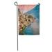 KDAGR Colorful Panorama of Limone Sul Garda Small Town on Lake Garden Flag Decorative Flag House Banner 12x18 inch