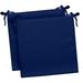 RSH DÃ©cor Indoor Outdoor Set of 2 Foam Dining Chair Seat Cushions 20 x 20 x 2 Royal Blue