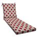 3i Products Inc. Textured Chaise Lounge Cushion - 22.5 wide x 70 long x 3.5 thick Soraya Scarlet Red