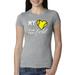 Wild Bobby My Heart Is On That Tennis Field Sports Women Slim Fit Junior Tee Heather Grey Small