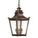 3 Light Outdoor Hanging Lantern 11.25 inches Wide By 21 inches High Bailey Street Home 154-Bel-689106