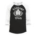 Shop4Ever Men s Village Witch Spooky Halloween Witches Raglan Baseball Shirt X-Small Black/White