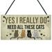 Dengmore YES I REALLY DO Gift Novelty Birthday Hanging Plaque Gift Wooden Pendant for Home Decor