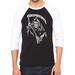 Men s Raglan Baseball Word Art T-shirt - Grim Reaper