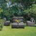 Costway 6PCS Patio Rattan Furniture Set Space Saving Cushioned No Assembly