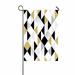 PKQWTM Triangles Gold Black White Triangle Yard Decor Home Garden Flag Size 28x40 Inches