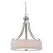 Minka Lavery - Parsons Studio - Pendant 3 Light Translucent Sliver Linen in