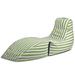 Jaxx Prado Outdoor Bean Bag Chaise Lounge Chair Lime Striped