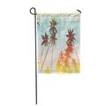 KDAGR Coconut Palm Trees on Tropical Beach Vintage Nostalgic Film Garden Flag Decorative Flag House Banner 28x40 inch