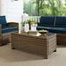 Crosley Furniture Bradenton 40 Wicker / Rattan Patio Coffee Table in Brown