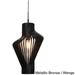 Woodbridge Lighting Escher 1-Light Seashell Wood Mini Pendant in Bronze