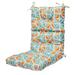 SAYFUT Classic Retro Colorful Floral Printed Chair Pad Outdoor High Back Chair Cushion with Breathable Memory Inner Cushion