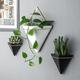 Hanging Wall Planters for Indoor Plants Modern Indoor Wall Planter Geometric Wall Hanging Planter Small Succulent Wall Planters Wall Plant Holder Black Wall Mounted Planters 1 PCS