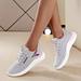 Women Shoes Sneaker For Women Mesh Running Shoes Tennis Walking Breathable Sneakers Fashion Sport Shoes Knit Running Shoes Grey 7