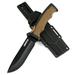 Dispatch 4.2 Hunting Tactical Knife Fixed Blade Camping Knife with K-Sheath Rubber ABS Handle for Outdoor