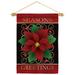 Seasons Greetings Poinsettia Garden Flag Set Winter Wonderland 13 X18.5 Double-Sided Yard Banner