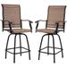 Cherry Comfortable High Bar Swivel 2 Piece Arm Rest Patio Stool Chair