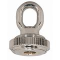 Satco 1/4 IP Heavy Duty Cast Brass Screw Collar Loop with Ring 1/4 IP Fits 1-1/4in Canopy Hole Ring Diameter 1-5/8in Height 2-1/4in Polished Chrome