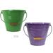 5202E AG-V S-2 Enameled Galvanized Steel Recycling Bin-Storage Container Apple Green & Violet - Set of 2