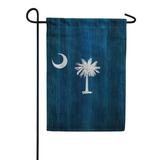 America Forever South Carolina State Flag 12.5 x 18 Inch Double Sided Outdoor Yard Decorative USA Vintage Wood State of South Carolina Garden Flag Made in the USA