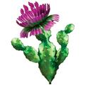 Regal Art & Gift Multicolored Acrylic/Metal 35.5 in. H Prickly Pear Cactus Solar Garden Stake