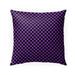 Checker Board Purple & Black Outdoor Pillow by Kavka Designs